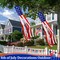 2-Pack 50-Inch American Flag Windsocks with LED Lights – Patriotic 4th of July Outdoor Decorations, 250th Anniversary USA Red, White & Blue Star Stripe Design for Memorial Day, Independence Day, and Holiday Celebrations